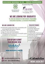 Khazanah nasional berhad — the khazanah nasional is a government owned investment organization that manages the sovereign wealth fund for the government of malaysia and was incorporated in 1993. Skim Latihan 1 Malaysia Sl1m Negeri Sembilan Jobs Facebook