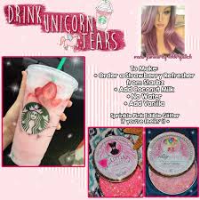 Making these yourself is easier than you might think! Unicorn Tears Pink Drink From Starbucks As Made Famous By Nikki Lipstick Make Your Own Version Of This Pin Edible Glitter Strawberry Drinks Pink Starbucks