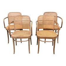 Vintage Thonet Hoffman Prague Cane Bentwood Chairs Set Of 4 Bentwood Chairs Dining Chairs For Sale Chair Set