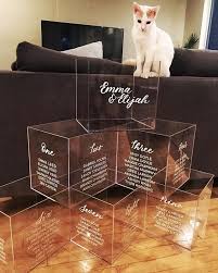 this unique acrylic box seating chart got featured on