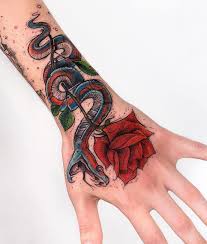 80 Artistic Tattoos By Robson Carvalho From Sao Paulo Thetatt Snake Rose Tattoo Tattoos Hand Tattoos