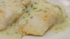 Halibut Cheeks With Lemon Dill Beurre Blanc Rouxbe Online Culinary School Recipe Halibut Cheeks Recipe Yummy Seafood Halibut