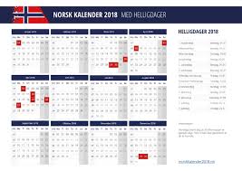 Norsk kalender med helligdager kalender 2019 2020 03 03. Kalender 2018 Med Helligdager
