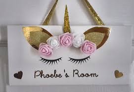 Personalised Girls Children S Bedroom Door Sign Plaque Etsy Bedroom Door Decorations Door Signs Diy Unicorn Room Decor
