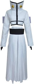 Amazon.com: Hueco Mundo Tres White Tier Harribel Kimono Anime Cosplay  Costume (Female XS) : Clothing, Shoes & Jewelry