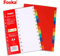 Premium Assorted Color Plastic File Folders A4 Size Index Dividers
