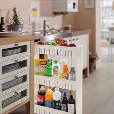 You can still be a master baker or chef in a little space. Slide Out Storage Tower 3 Tier Rolling Castor Kitchen Trolley Spice Rack Bathroom Organizer Storage Shelf Buy From 34 On Joom E Commerce Platform