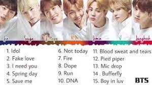 15 Kumpulan Lagu Bts Lengkap Youtube