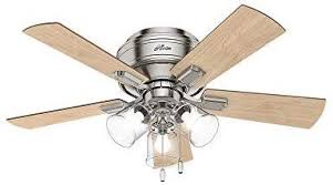 The fan is very quiet and the 3 led lights provide sufficient lighting to brighten the entire room. Hunter Fan Company Hunter 52154 Transitional 42 Ceiling Fan With Light From Crestfield Collection In Pwt Ceiling Fan Led Ceiling Fan Ceiling Fan With Remote