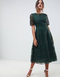 Asos Design Premium Lace Midi Dress Asos Lace Midi Dress Green Lace Dresses Select Dress