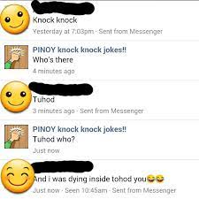 Back to punme homepage 120 funny and cheesy pick up lines. Pinoy Knock Knock Jokes Fotos Facebook