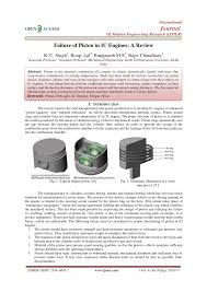 pdf failure of piston in ic engines a review