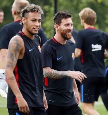Last Training To Neymar With Barcelona Neymar Lionel Messi Barcelona Lionel Messi