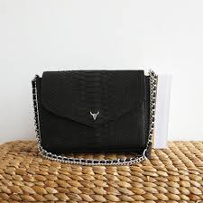Sac Claudia Python Noir