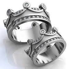 Crown Silver Engagement Rings Crown Mens Band Crown Womens Ring Crown Silver Wedding Rings His Silver Engagement Rings Queen Rings Crisscross Diamond Ring