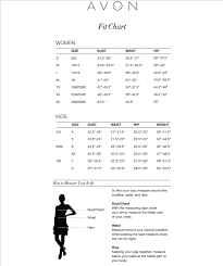 Size Chart My Style Avon Fashion Avon Online Shopping