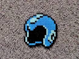 Megaman Helmet Punch Out Head Link And Smoosh Perler Beads Perler Bead Art Perler Bead Patterns Perler Beads