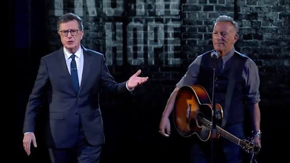 Springsteen Salutes Colbert: He Lost His Show Because Trump "Can't Take a  Joke"