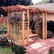 Adding a gate creates privacy and gives the arbor more of an entry feel. Wood Magazine Woodworking Project Paper Plan To Build Garden Arbor Getaway