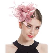 Chapéus para festa de chá de casamento bandana bandana feather flores  kentucky derby chapéu sinamay pillbox