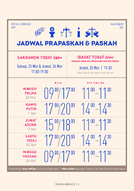 Kemudian, pekan tri suci yakni kamis putih, jumat agung, dan sabtu suci. Warta Ambrosius Mingguan 008 28 Mar 2021 Gereja St Ambrosius