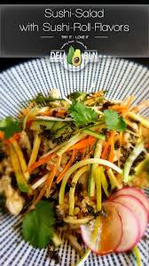 Veganer Sushi Salat Mit Aromen Von Sushi Rollen Rezept In 2020 Salat Rezepte Sushi