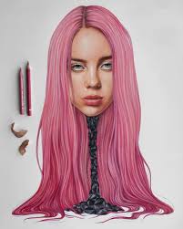 Billie Eilish Cartoon Drawing Black And White Drawing Of Wherearetheavocados Please Tag Her If U Want Swipe Till The End To See The Original Concept Sketch T Billie Eilish Billie Celebrity Drawings