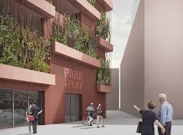 Parking house lüders in nordhavn addresses the pressing question of how to rethink the future of urban spaces in densifying cities. Jaja Architects Reinvent The Parking Garage As A Green Community Space With Park N Play