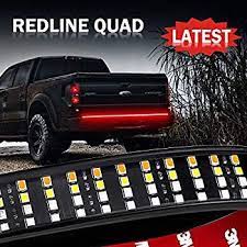 Amazon Com Opt7 48 Redline Triple Led Tailgate Light Bar W Sequential Amber Turn Signal 788 Led Solid Beam Weathe Led Tailgate Light Bar Tailgate Redline