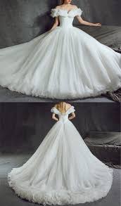 Off Shoulder Tulle Ball Gowns Cinderella Wedding Dresses 2018 Ball Gowns Wedding Ball Gown Wedding Dress Princess Wedding Dresses