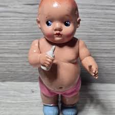 Vintage 1940s Celluloid Rose O'Neil Kewpie Doll -- Made in Japan