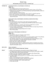 Worked as a leading engineering technician responsible for evaluating 100+ products. Mechanical Engineering Technician Resume Samples Velvet Jobs