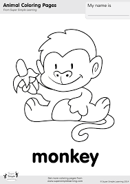 Use the download button to find out the full image of valentine monkey. Monkey Coloring Page Super Simple