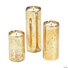 Free shipping over $45 · 5% rewards with club o Gold Flecked Mercury Cylinder Candle Holders Oriental Trading