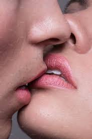 Erotic lip kiss gif