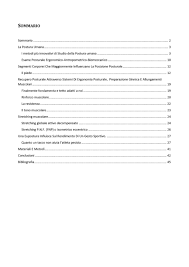 Tesi Di Laurea Del Dr Pivetta Studio Della Postura