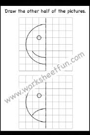 In each of the following printable worksheets, the student completes the four drawings around lines of symmetry. Finish The Drawing Symmetry Worksheets Free Printable Worksheets Worksheetfun