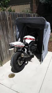 The Bike Shield Is An Easy And Self Enclosing Motorcycle Storage Shelter Garage Cover Unit Keepi Motorcycle Storage Motorcycle Storage Garage Motorcycle
