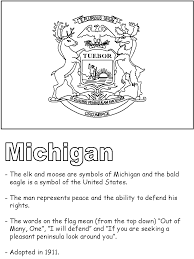The 50 star flag was adopted august 21, 1960 after the admission of hawaii (the 50th state) to the union. Michigan State Flag And Michigan Information Coloring Page Coloring Home