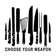 Choose Your Weapon Chef Cook Kitchen Pastry Girl Knife Set Stainless T Shirt Chef Tattoo Kitchen Knives Knife