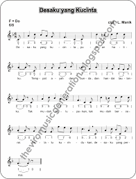 Not Angka Dan Not Balok Lagu Desaku Yang Kucinta