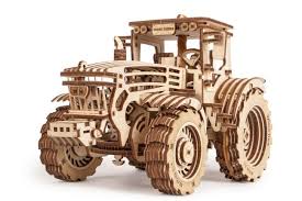 Wood Trick Tractor Mechanical Model Tractors Wooden Puzzles