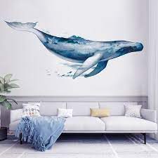Free shipping on orders over $25 shipped by amazon. Large Whale Animals Wall Sticker Pvc 3d Art Decal Sticker For Children Room Nursery Wall Decoration Home Decor 155x64cm Wish In 2021 Whale Wall Art Whale Wall Decals Wall Painting