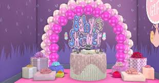 The Sims 4 Custom Content Cc Bundle Of Joy Baby Shower Party Items Set Sims Baby Sims 4 Custom Content Sims 4