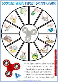 How long does it take to cook a turkey? Cooking Verbs Esl Printable Fidget Spinner Game For Kids