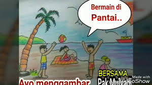 Bahkan, melihat pemandangan yang indah dapat menghilangkan stres seseorang. Cara Menggambar Dan Mewarnai Bermain Di Pantai Youtube