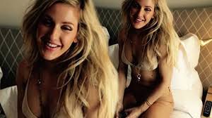 Ellie Goulding poses nearly naked in a bra and nude jeans in hot photo -  The Mirror