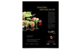 Flyers are still around because they work.as long as they're designed well. Sushi Restaurant Flyer Template Design