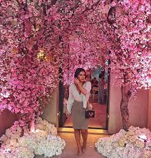 Cherry Blossom One Of The Prettiest Showers Congrats Kimkardashian On Baby 3 Cherry Blossom Theme Cherry Blossom Wedding Theme Cherry Blossom Party