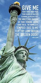 'you must forget all your t. Amazon Com Culturenik Statue Of Liberty Close Up Clouds Quote Patriotic Political Print Unframed 12x24 Poster Posters Prints
